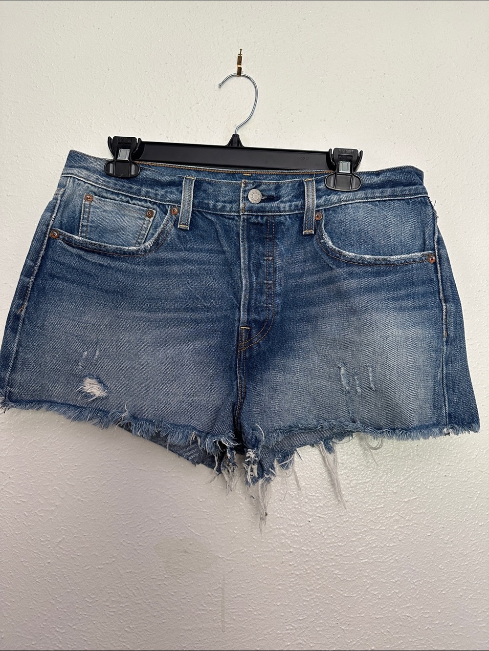 Levi’s 100% Cotton White Oak Cone Denim Shorts